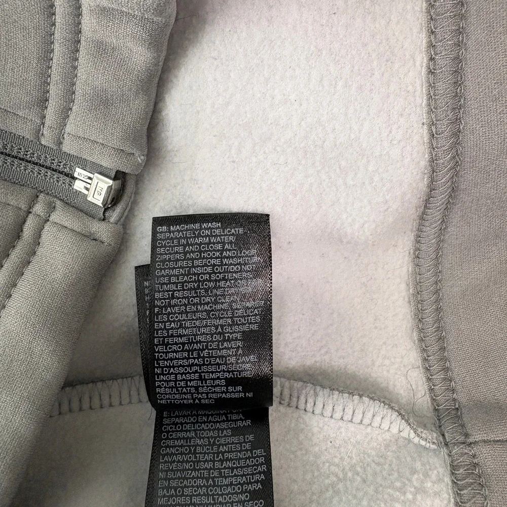 The North Face Jacket Women Large Gray Fleece Full Zip Hiking Outdoor Travel
